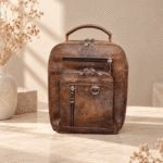 کیف دوشی مردانه چرم طبیعی مدل فروهر رنگ قهوه‌ای