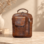 کیف دوشی زنانه چرم طبیعی مدل فروزان رنگ قهوه‌ای
