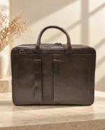 کیف اداری چرم طبیعی مدل بهراد — نمای ۲