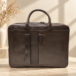 کیف اداری چرم طبیعی مدل بهراد — نمای ۲